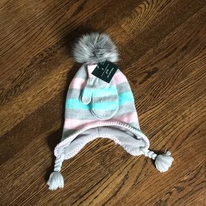 Laura Ashley girls hat and mittens set